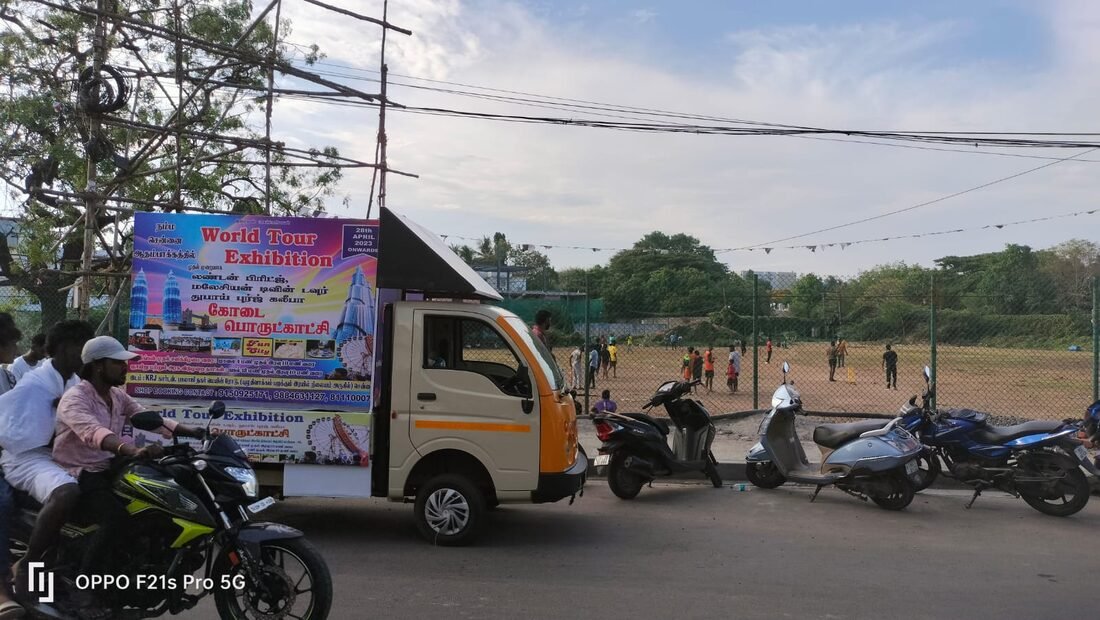 Mobile advertising van for World Tour Exhibition
